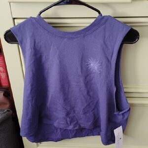 Club Pilates x Spiritual Gangster Blue Crop Top